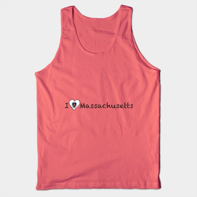 I Love Massachusetts Tank Top by JellyFish92